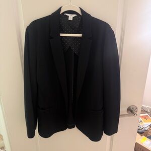 ✨old navy stretch cotton blazer - black✨